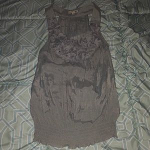 Mine Sleeveless Blouse with Floral Detailing